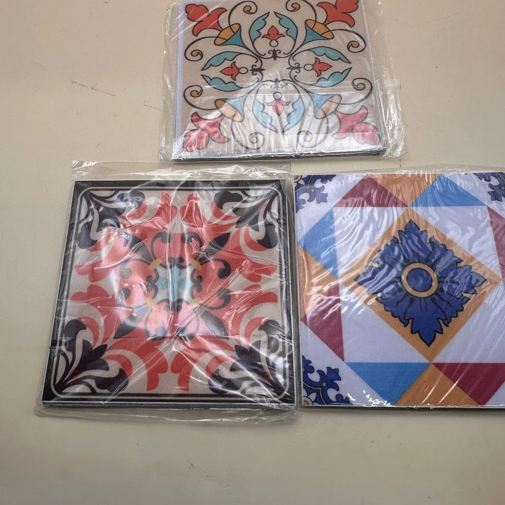 3 Pack of 10 Vintage Tile Decals Self-Adhesive Waterproof Wall Sticker Backspl